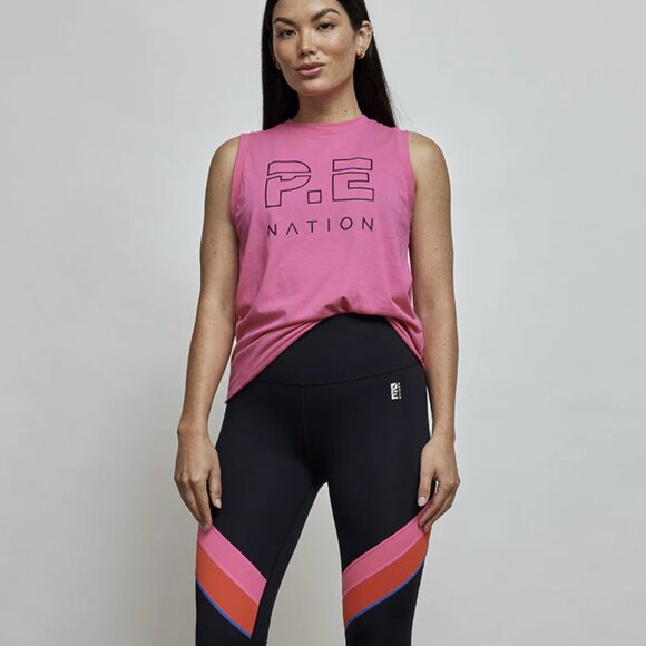PE Nation Heads Up Tank - Pink Glo muscle tank size medium - Picture 2 of 6